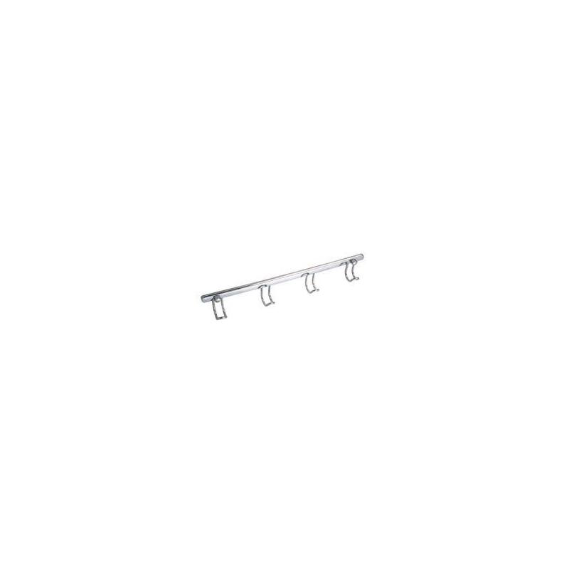 Novaservis Accessoires métalliques - Crochet quadruple, longueur 250 mm, chromé 6043,0