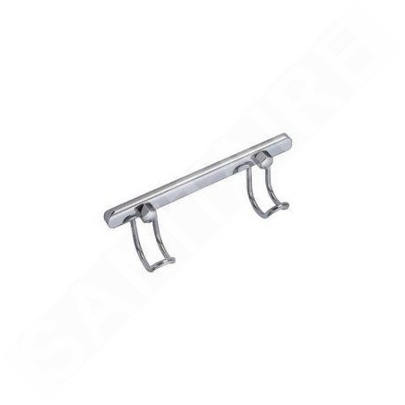 Novaservis Accessoires métalliques - Crochet double, longueur 110 mm, chromé 6056,0