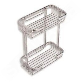 Novaservis Accessoires métalliques - Etagère double petite basse, chromée 6073,0
