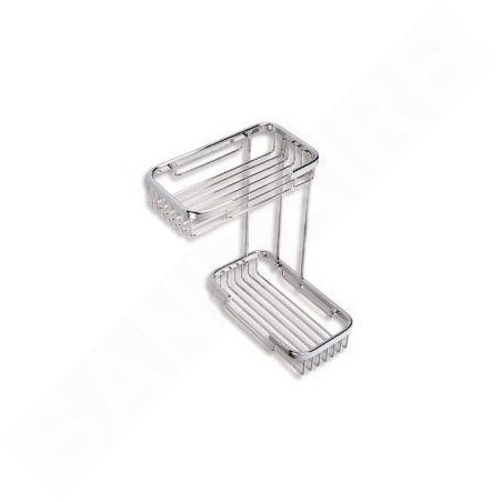 Novaservis Accessoires métalliques - Double étagère petite, de faible hauteur L, chrome 6074,0