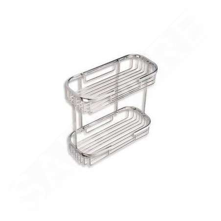 Novaservis Accessoires métalliques - Double étagère en fil de fer, chromée 6075,0