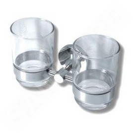 Novaservis Mephisto - Double support pour verres, chrome/verre 6857,0