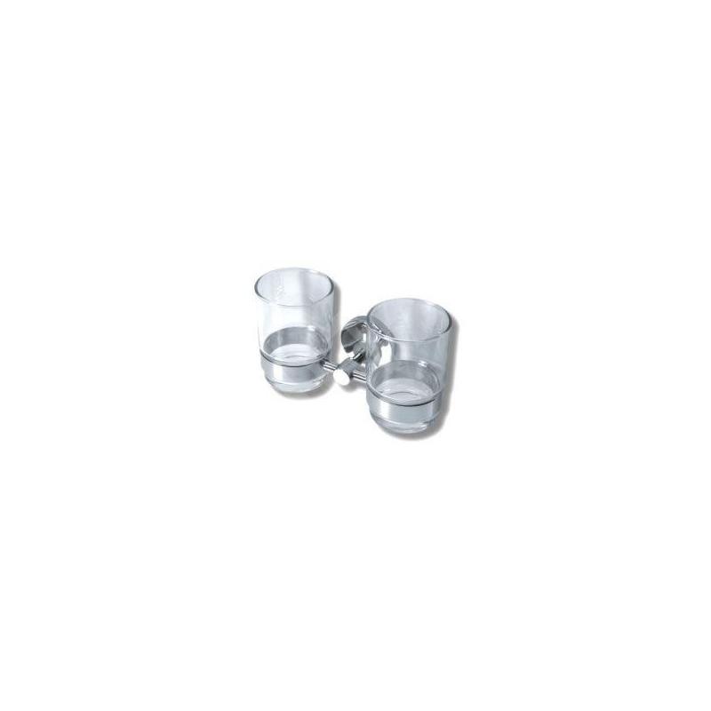 Novaservis Mephisto - Double support pour verres, chrome/verre 6857,0 Novaservis Mephisto - Double support pour verres, chrome/verre 6857,0