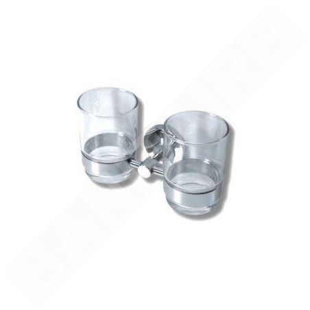 Novaservis Mephisto - Double support pour verres, chrome/verre 6857,0