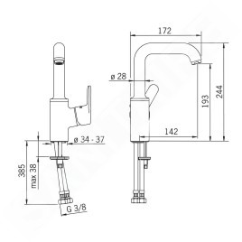 Hansa Primo - Mitigeur de lavabo, chrome 49552203