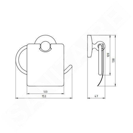 Novaservis Metalia 1 - Porte-rouleaux avec couvercle, chrome 6138,0