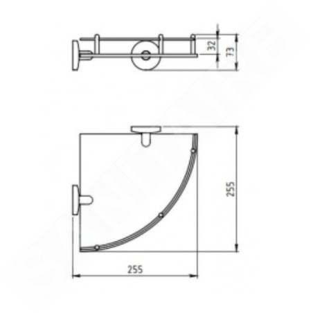 Novaservis Metalia 1 - Tablette d'angle, verre/chrome 6158,0