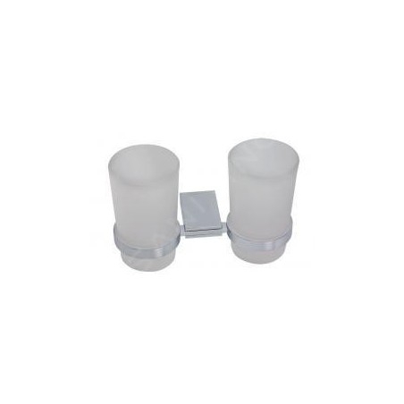 Novaservis Metalia 9 - Double porte-verre pour hygiène dentaire, chrome 0957,0