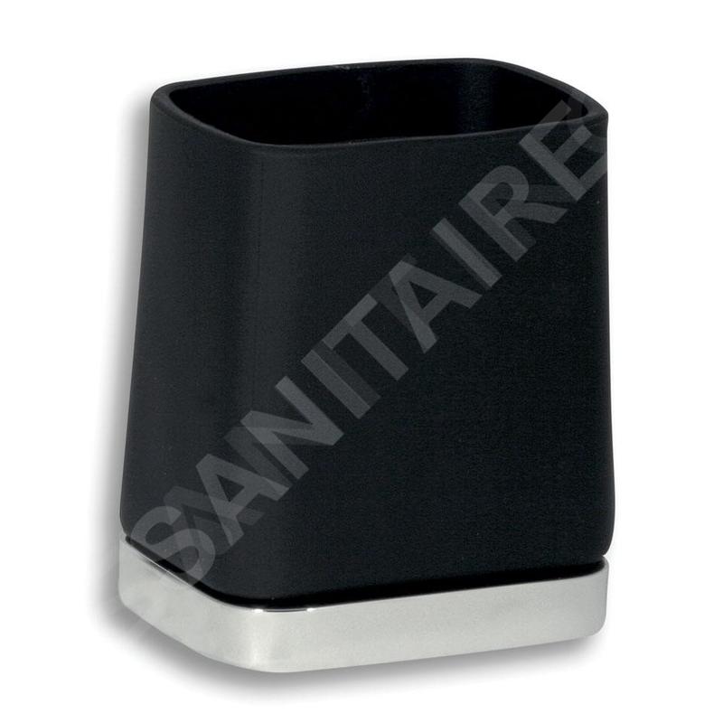 Novaservis Metalia 4 - Verre pour brosses à dents et dentifrice, à poser, noir/chrome 6406,5 Novaservis Metalia 4 - Verre pour brosses à dents et dentifrice, à poser, noir/chrome 6406,5