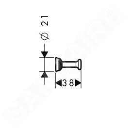 Axor Montreux - Crochet simple, nickel brossé 42137820