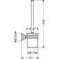 Axor Montreux - Brosse WC avec support nickel brossé 42035820