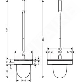 Axor Universal - Balayette de toilette avec support, chrome 42835000