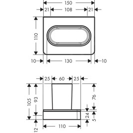 Axor Universal - Verre pour brosse à dents et dentifrice, chrome 42834000
