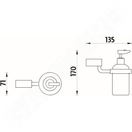 Nimco Bormo - Distributeur de savon liquide, chrome BR 11031C-26