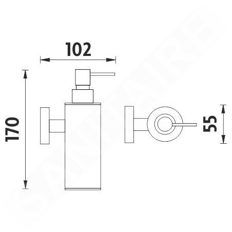 Nimco Unix - Distributeur de savon, chrome UN 13031MN-26