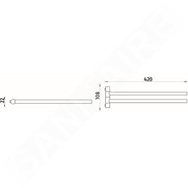 Nimco Bormo - Porte-serviettes, longueur 420 mm, chromé BR 11096-26