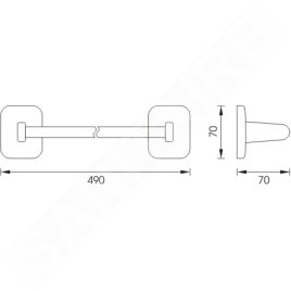 Nimco Simona - Porte-serviettes, 490 mm, chromé SI 7246-26