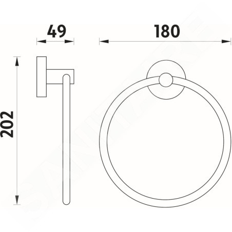 Nimco Unix - Porte-serviettes, chromé UN 13060-26