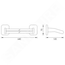 Nimco Simona - Porte-serviettes, 640 mm, chromé SI 7261D-26