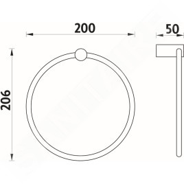 Nimco Bormo - Porte-serviettes rond, diamètre 20 cm, chromé BR 11060L-26