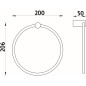 Nimco Bormo - Porte-serviettes rond, diamètre 20 cm, chromé BR 11060L-26