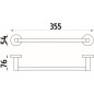 Nimco Unix - Porte-serviettes, 35 cm, chromé UN 13035-26