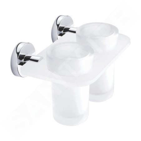 Nimco Unix - Porte-verre double, chromé UN X3-58DW-26