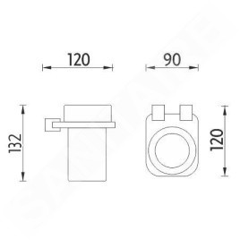 Nimco Bormo - Porte-verre, chromé BR X3-58W-26