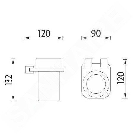 Nimco Bormo - Porte-verre, chromé BR X3-58W-26