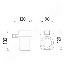 Nimco Kibo - Porte-verre, chromé Ki X3-58W-26