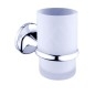 Nimco Monolit - Pot à brosse à dents et à dentifrice avec support, verre dépoli/chrome MO 4058C-26