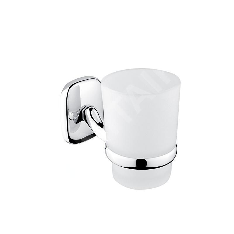 Nimco Simona - Pot à brosse à dents et à dentifrice avec support, chromé SI 7258C-26