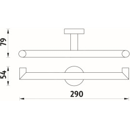 Nimco Unix - Porte-papier hygiénique double, chromé UN 13055MD-26