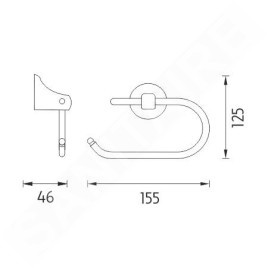 Nimco Monolit - Porte-papier toilette, chrome MO 4055-26