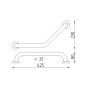 Nimco Poignées - Main courante, 425x230 mm, gauche/droite, acier inoxydable BM 7035L-18