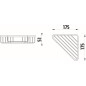 Nimco Open - Tablette d'angle en fil métallique, chromée OP 102N-26
