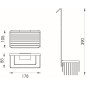 Nimco Kibo - Tablette en fil métallique, 180x85x105 mm, chromée Ki 14015H-26