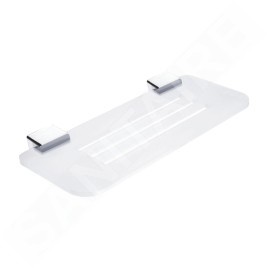 Nimco Kibo - Tablette avec trous fraisés, longueur 300 mm, plexiglas mat/chrome Ki X330-26