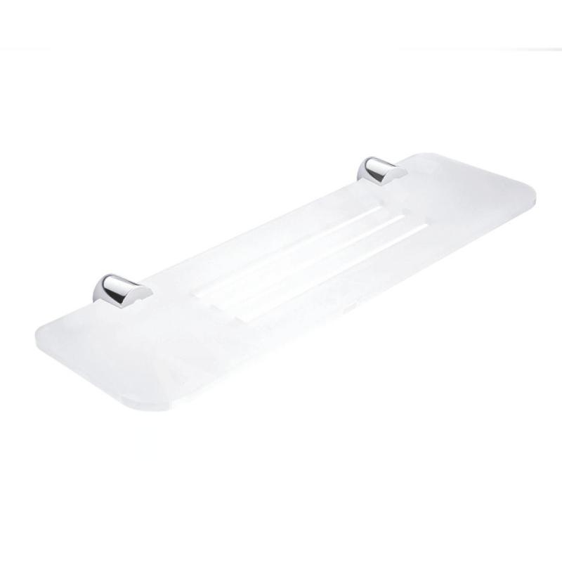 Nimco Bormo - Tablette avec trous fraisés, longueur 400 mm, plexiglas mat/chrome BR X340-26