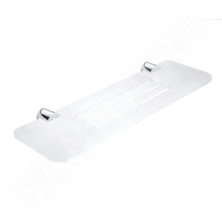 Nimco Bormo - Tablette avec trous fraisés, longueur 400 mm, plexiglas mat/chrome BR X340-26
