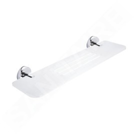 Nimco Unix - Tablette IXI avec trous fraisés, 50 cm, chromée UN X350-26