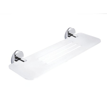 Nimco Unix - Tablette IXI avec trous fraisés, 40 cm, chromée UN X340-26
