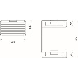 Nimco Kibo - Tablette en fil métallique, chromée Ki 14017D-26
