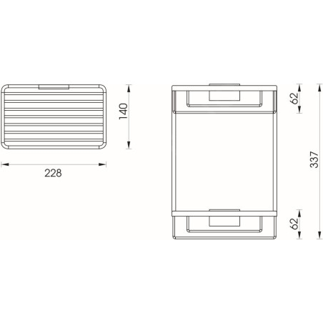 Nimco Kibo - Tablette en fil métallique, chromée Ki 14017D-26