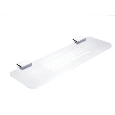 Nimco Kibo - Tablette avec trous fraisés, longueur 400 mm, plexiglas mat/chrome Ki X340-26