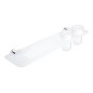 Nimco Bormo - Tablette avec verres et trous fraisés, longueur 500 mm, plexiglas mat/chrome BR X350-58DW-26