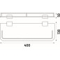 Nimco Kibo - Tablette, longueur 400 mm, chromée Ki 14091AX-40-26