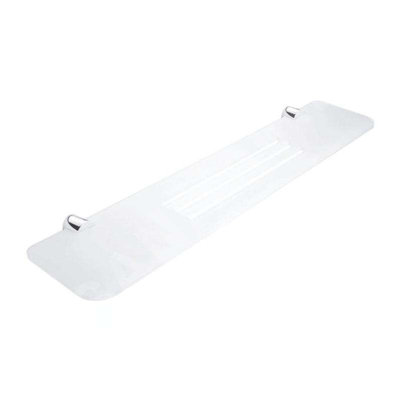 Nimco Bormo - Tablette avec trous fraisés, longueur 600 mm, plexiglas mat/chrome BR X360-26