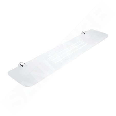 Nimco Bormo - Tablette avec trous fraisés, longueur 600 mm, plexiglas mat/chrome BR X360-26