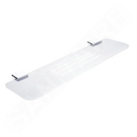 Nimco Kibo - Tablette avec trous fraisés, longueur 600 mm, plexiglas mat/chrome Ki X360-26
